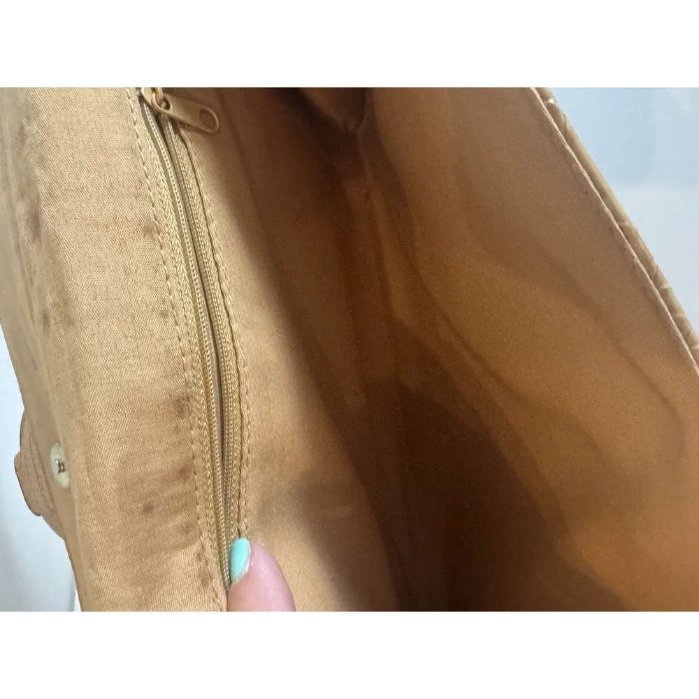 Snake Embossed Faux Leather Clutch Wristlet Camel Tan Y2K Boho Chic Purse